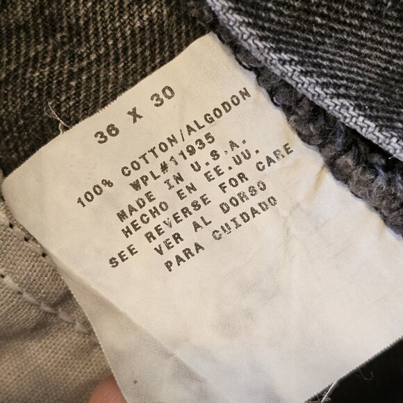 Vintage 90s Mens Arizona Jeans Faded Black Denim 36x30 Measures 35 Straight Leg - Picture 7 of 8